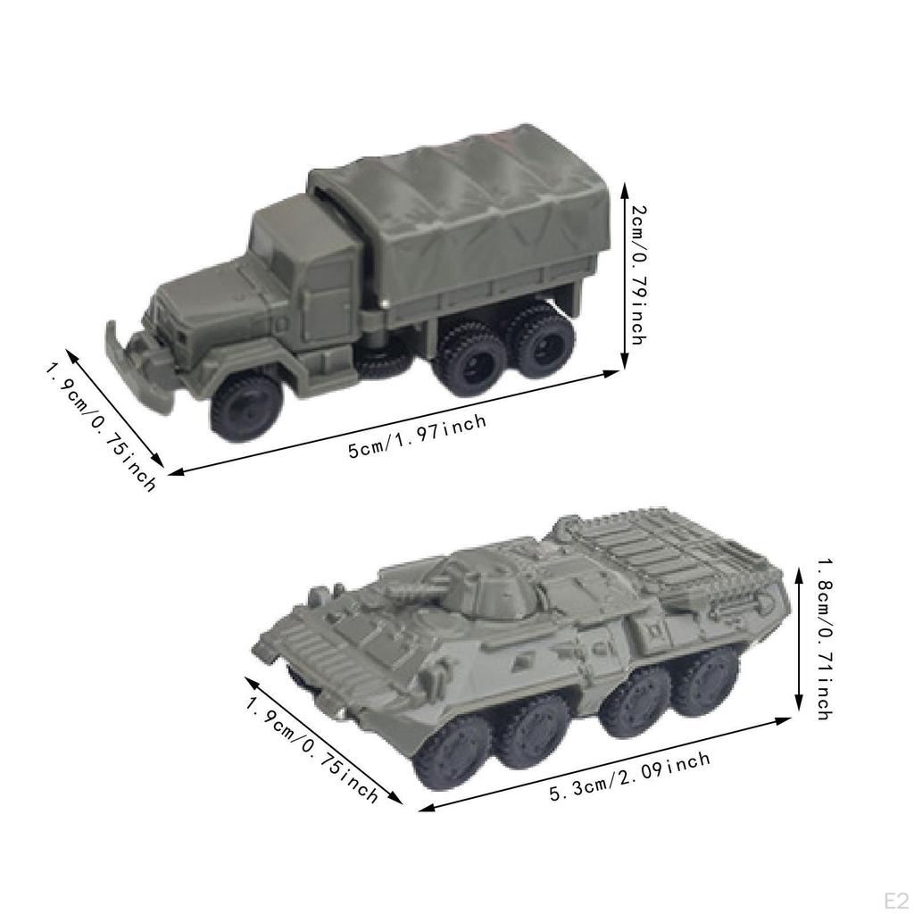 2 Pieces 4D Vehicle Model Building Kits Puzzle Games Collection Simulation DIY Assemble for Boys
