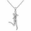 Silver 925 Necklace Intertwined Figures Symbol of Closeness Pendant On a Chain