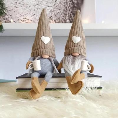 Bambola Gnomo Caffè Gnomi Caffè Peluche Bar Caffè Nano Senza Faccia Bambola Carina Cucina Fattoria Bambola di Peluche Decorazioni Casa Natale Regalo
