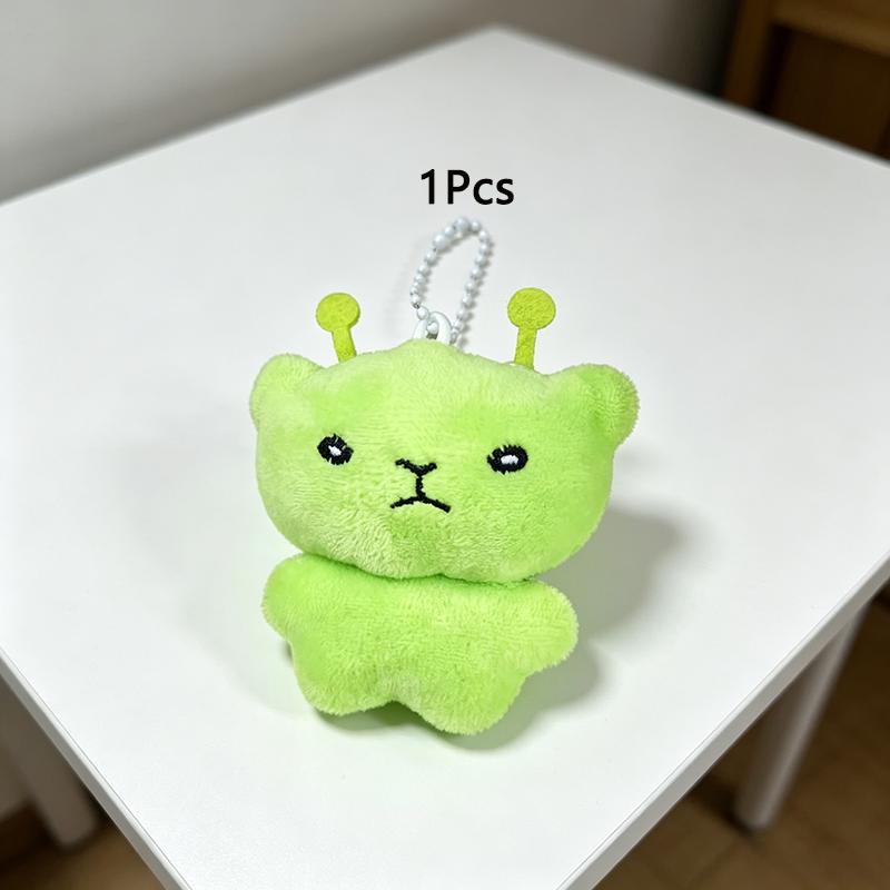 Compact Size Superior-Grade Green Premium-Quality Alien Top-Grade Cat Top-Grade Plush Top-Grade Keychains Premium-Quality Furry Premium-Quality