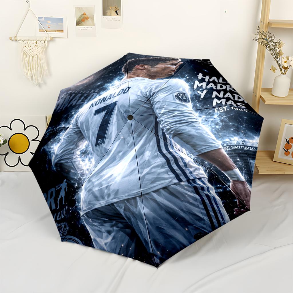Ronaldo's Legacy Outdoor Automatic Umbrella Retractable Design with 8-Rib Durability Sturdy Construction for Outdoor Daily Use Stylish Accessory