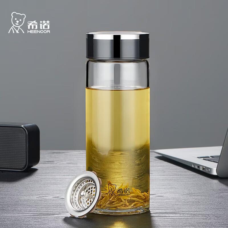 

Heenoor Single-Layer Portable Glass Tea Infuser Bottle