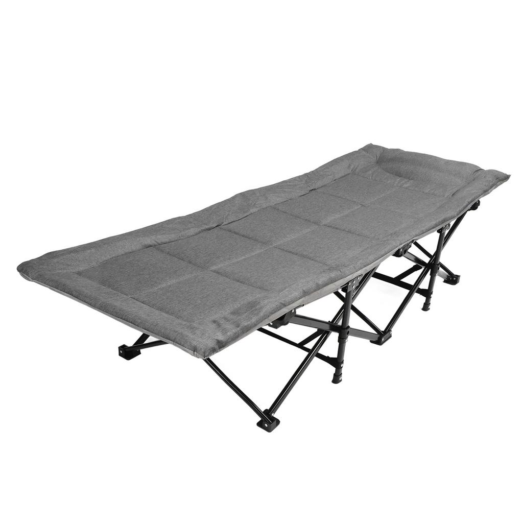 Portable Folding Camping Cot 3D Memory Pillow Folding Bed Outdoor Recliner Beds For Camping