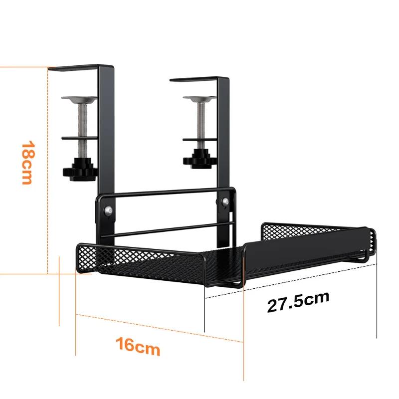 Under Desk Cable Management Rack Metal Storage Organizer Sturdy Durable Office Supplies Holder High Load-Bearing No Drill Setup