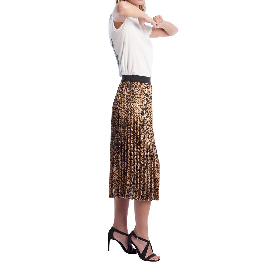 WJCD0302F Pleated Midi Skirt for Women