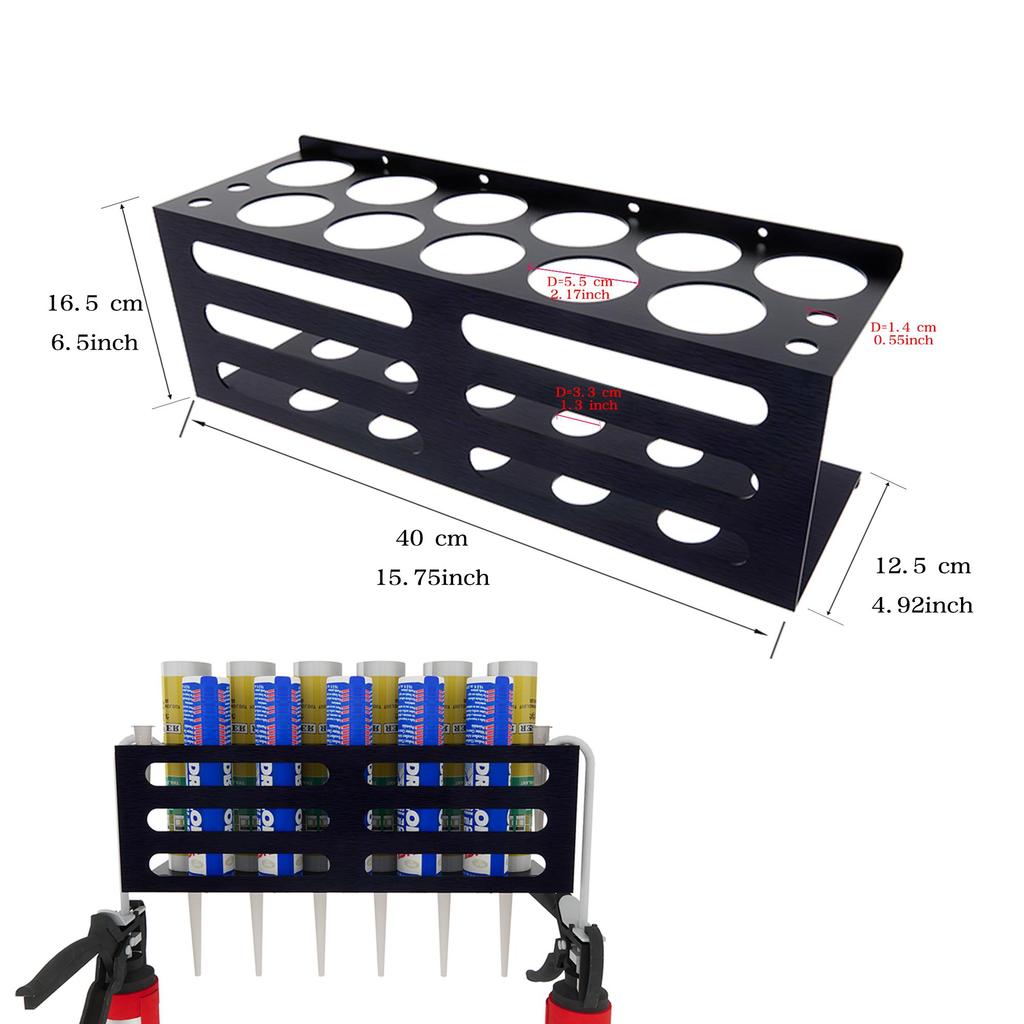 Organizator metalic de perete pentru lubrifianți și etanșanți, pentru sarcini grele - Raft de garaj reglabil pentru depozitare în atelier, camion și industrial