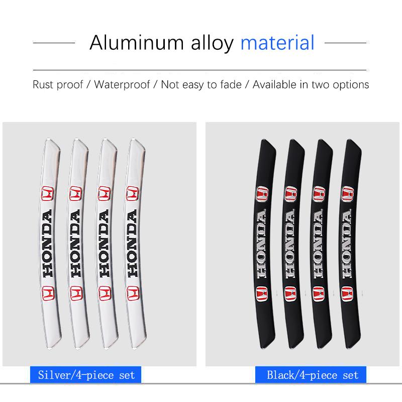 Car Accessories Decora Decal Wheel Hub Aluminum Alloy Stickers For Honda Civic Fit Jazz Accord Pilot CRV Odyssey Passport City