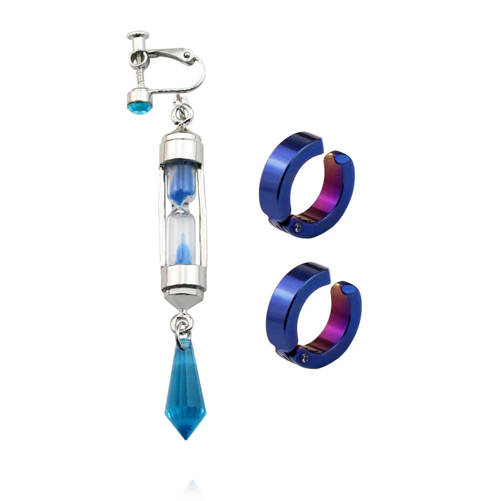 Anime The Case Study of Vanitas Vanitas Earrings No Karte Props Hourglass Earrings Ear Cuff Studs Clip Cosplay Jewelry Gifts