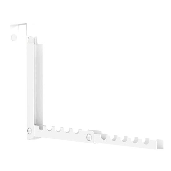 Over Door Clothes Hanger with 10 Ridges Foldable Over The Door Drying Rack Non-Slip Over Door Hooks for Clothes