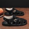 Italian Handmade Casual Leather Summer Shoes Men High Quality Classic Breathable Sandals Soft Bottom Waterproof Walking Sandals