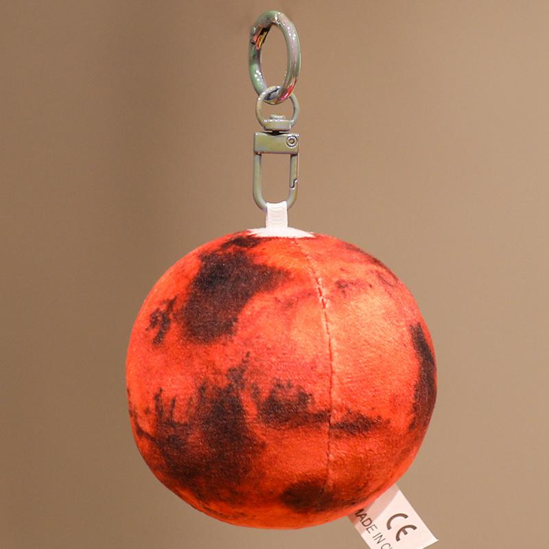 Système Solaire Réaliste Planète Terre Soleil Mars Porte-clés Peluche Rempli Mercure Jupiter Saturne Uranus Neptune Jouet Éducatif Pendentif 7.5cm-pendant brown