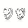 Huitan Exquisite Hollow Heart Hoop Earrings for Women Dainty Circle Earrings  Color/Gold Color Statement Jewelry