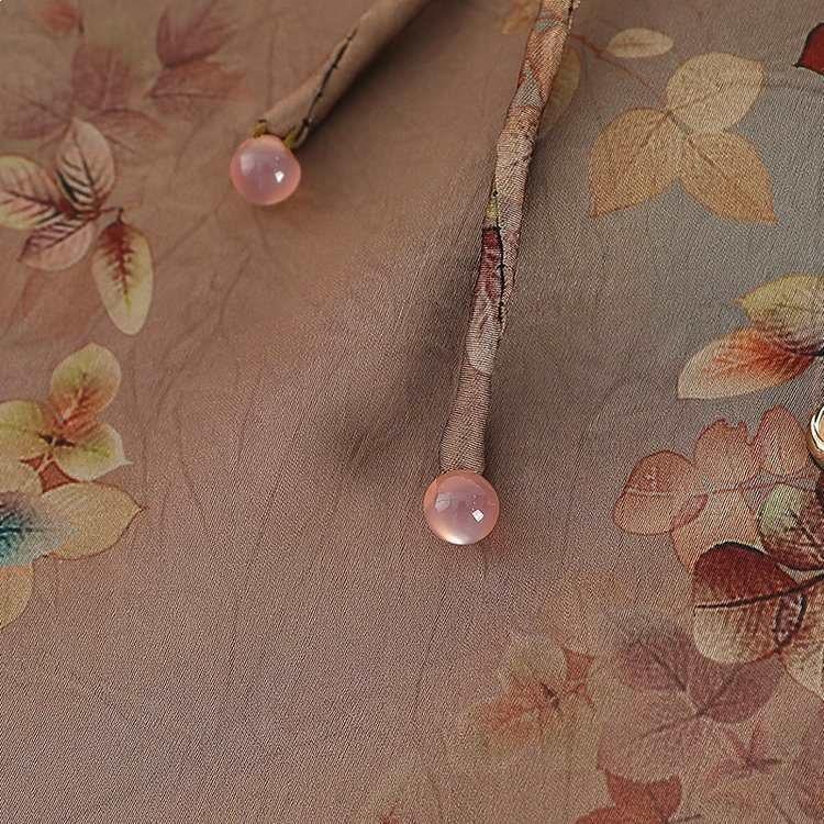 Elegant Spring Blouse for Middle-aged & Elderly Women - Chinese Style Mother's Top