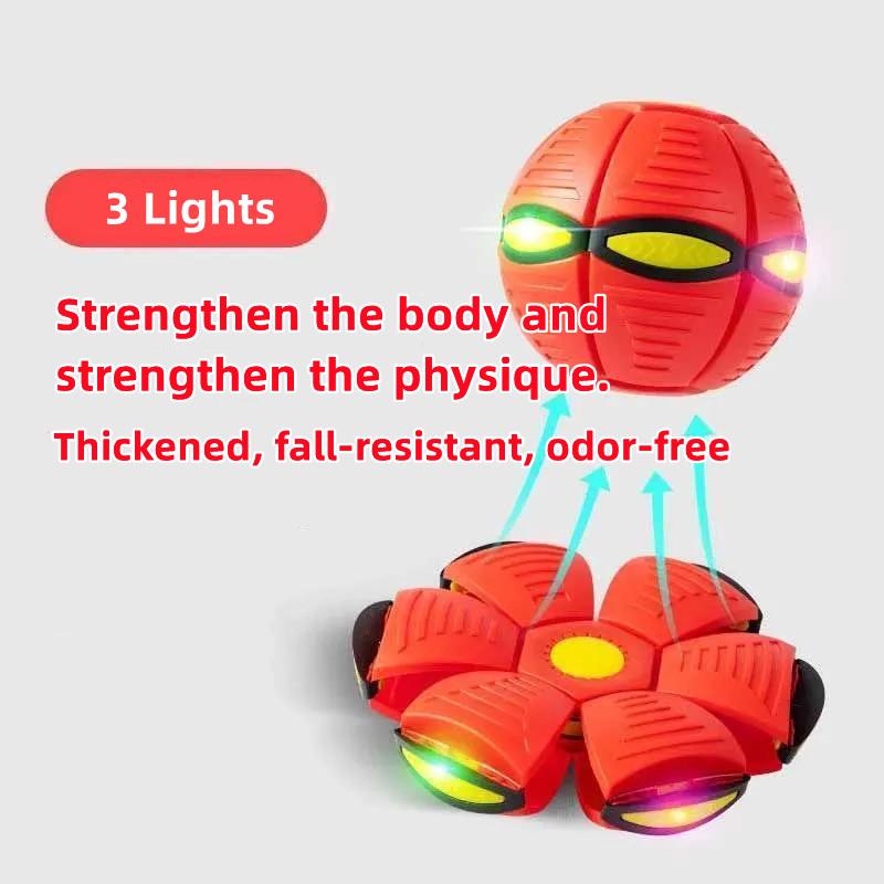

Elastic Ball Frisbee Decompression Foot Deformation Luminous Toy Parentchild червоний