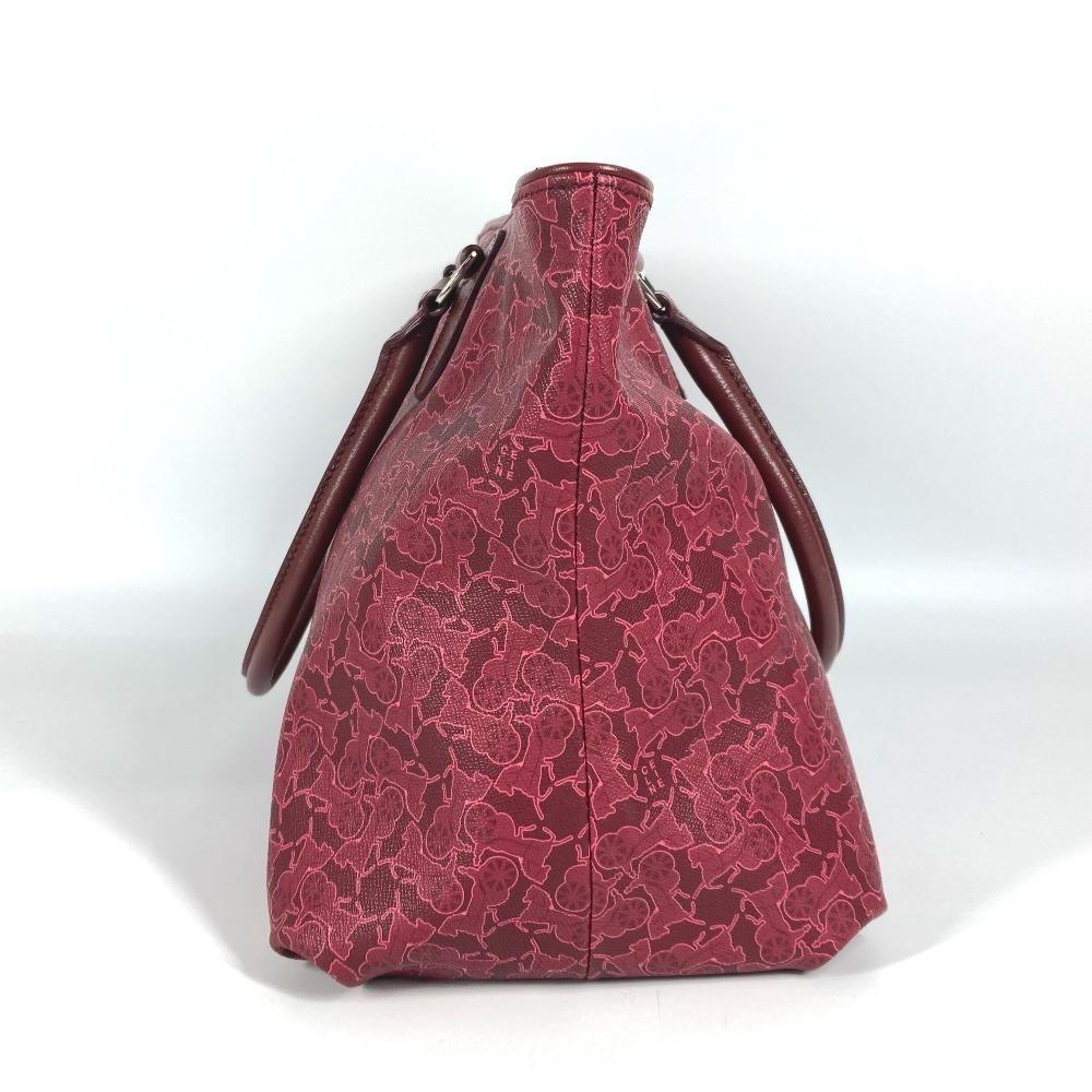 Celine Logo Sulky Bag Tote Bag Shawl Shoulder Bag PVC/Leather RedBased