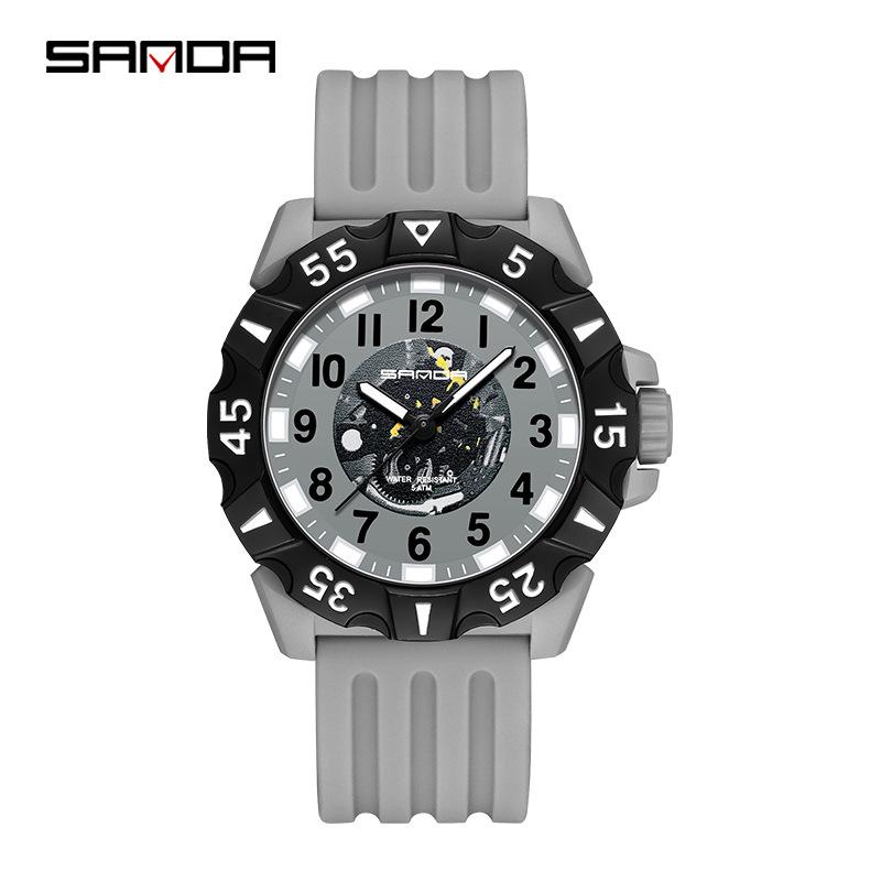 Sanda Unisex Korean Style Trendy Fashion Watch for Students and Outdoor Sports