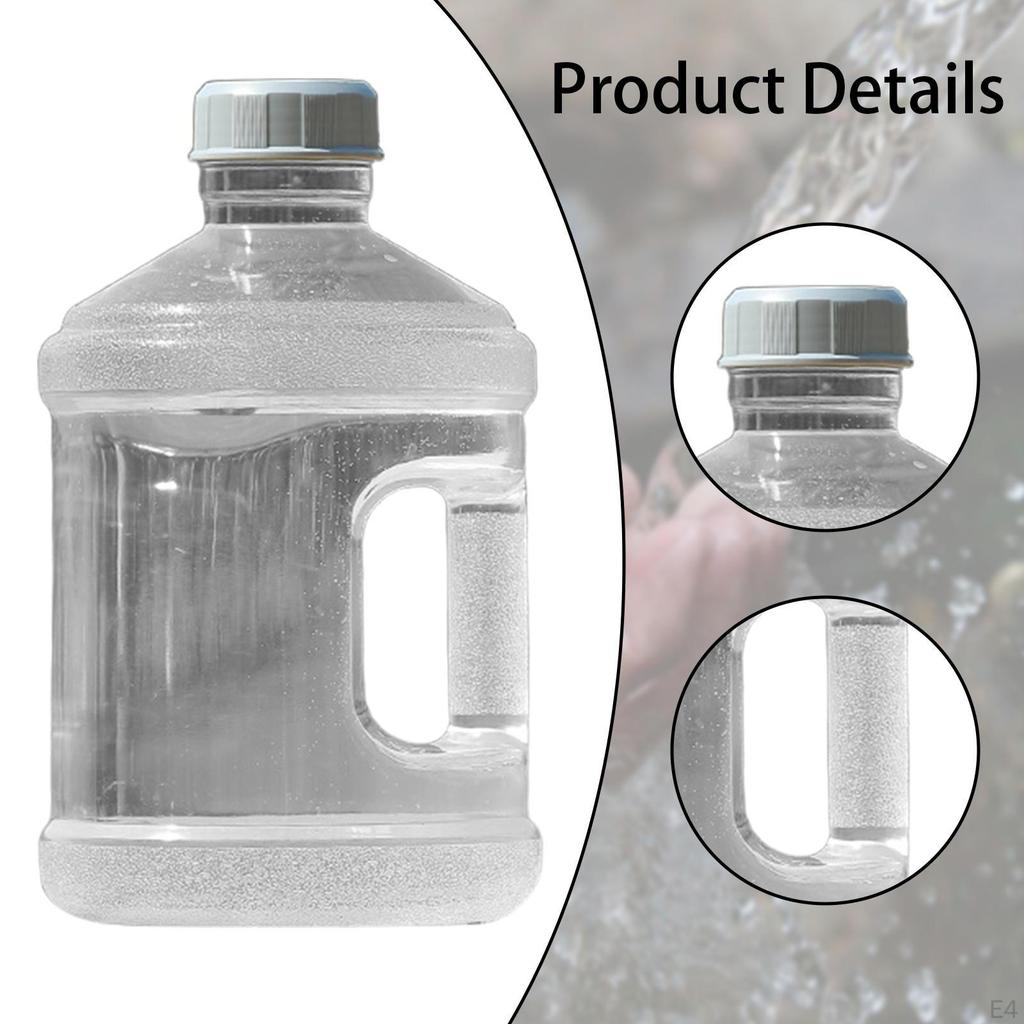 Water Dispenser Bottle Barrel with Screw Lid Clear Round Bucket Storage Container for Picnic Home
