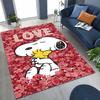 3D Cute Snoopy Dog Peanuts Art Cartoon Art Rug for Bedroom Living Room Sofa Home Doormat Decor, Large Kids Non-slip Floor Mat