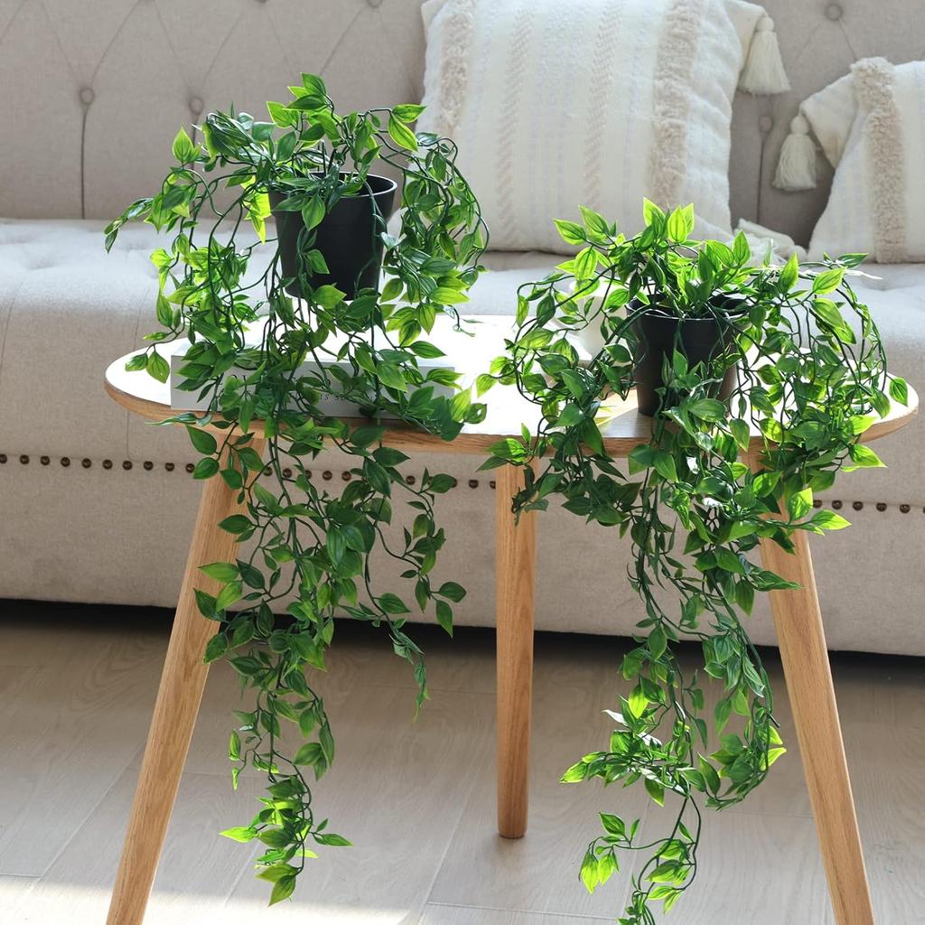 1/3Pcs Artificial Hanging Plants Set String of Pearls Ivy Fern in Pots for Shelf Bathroom Dorm Boho Home Decor