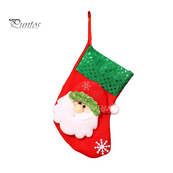 Christmas Stocking Cartoon Shape High Capacity Three Dimensional Wear Resistant Decorative Super Soft Merry Xmas Socks Gift Candy Bags