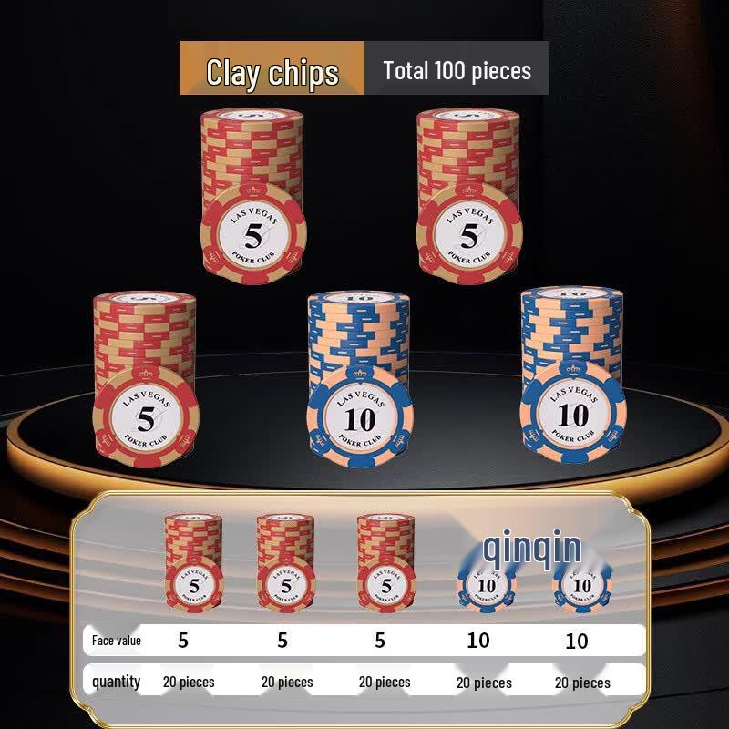 Crown Style Plastic Poker & Mahjong Chips Set