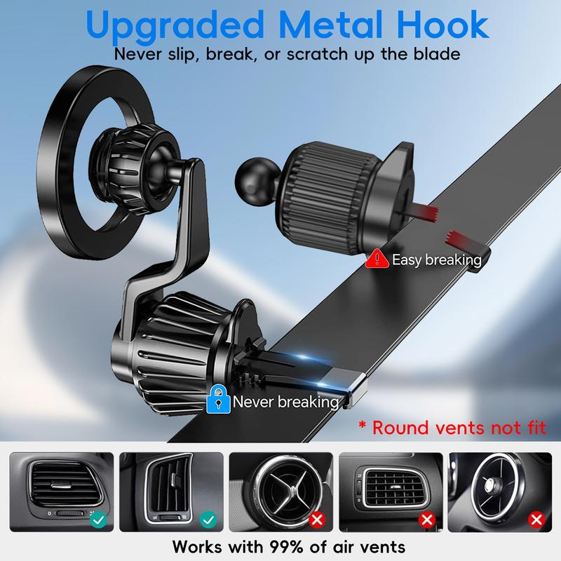 for MagSafe Car Mount, 360° Rotation, Car Phone Holder for Air Vent, Magnetic Phone Holder for iPhone 17-12