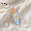 Smooth Opening Hair Clip Acetate Sheet Plate Hairpin, Rounded Rhinestones Inlay Pin, Elastic Clasp for Bangs And Broken Gentle Pattern