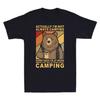 Bear Drink Coffee Im Not Camping Sometimes Im At Work Retro Unisexs T Shirt Tee