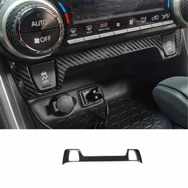 Carbon Fiber Steel - GL For Toyota RAV4 Central Seat Heating Button Trim