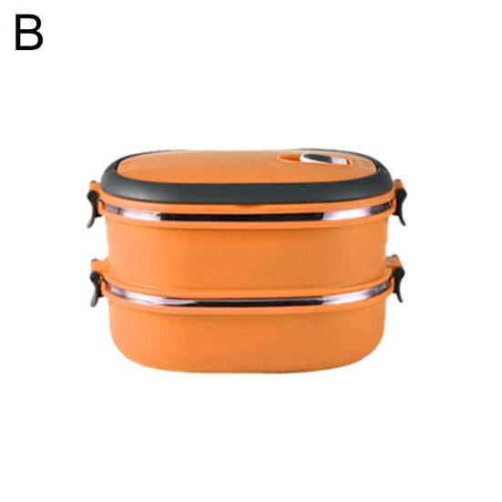 1/2/3 Layer Rectangle Stainless Steel Thermal Lunch Box Food Storage Container