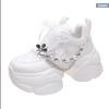 Fashion sponge cake thick bottom breathable mesh single shoes 2025 new color sports leisure tall daddy shoes female INS tide