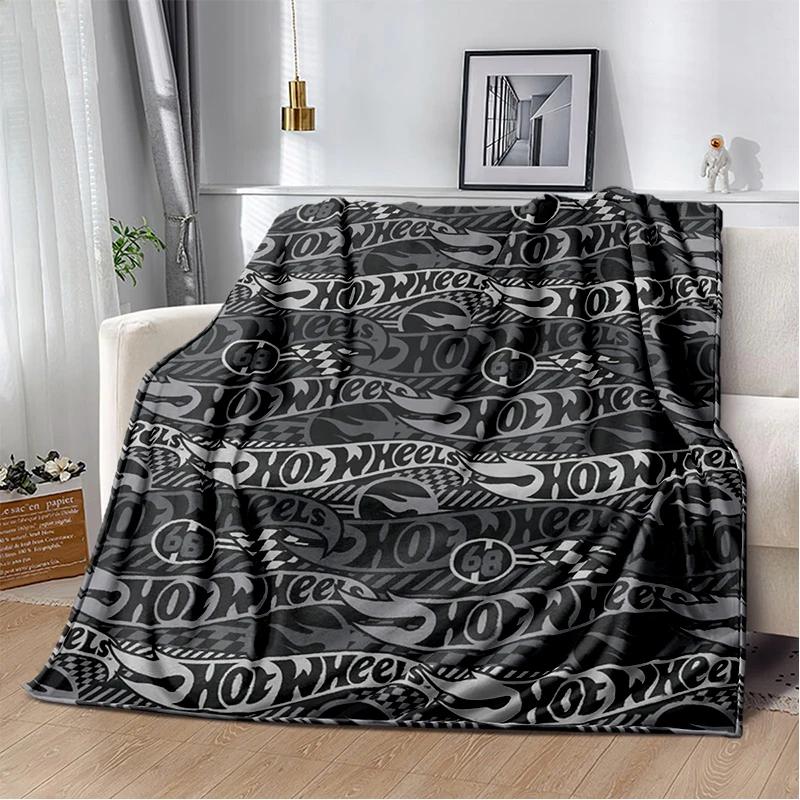 

2025 New new H-Hot Wheels Racing Car Cartoon Flannel Blanket,Soft Throw Blanket for Home Bedroom Bed Sofa Travel Cover Kid Gift 75x90cm