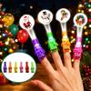 Portable Projection Gadgets Christmas Finger Projector Light, Mini Patterns LED Toy for Kids, Ring Toys Light Up Xmas Party Supplies Lights