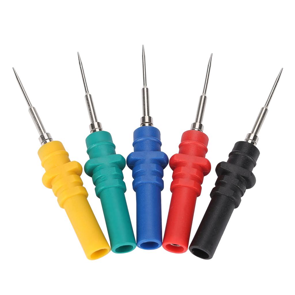 Automotive Diagnosis Probe, Oscilloscope Test Probe with Banana Plug and Replacement Pins, Small Diameter for Insulation Piercing, Ideal for Small Con
