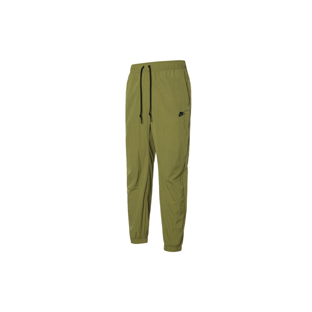 Nike Solid Color Sports Cuffed Casual Pants Men Bottoms Moss-Green FZ0759-307