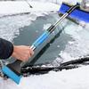 Snow Brush For Car Extendable Heavy Duty Ergonomic Automotive Window Cleaning Shovel For Vehicle Truck SUV Window Frost Winter