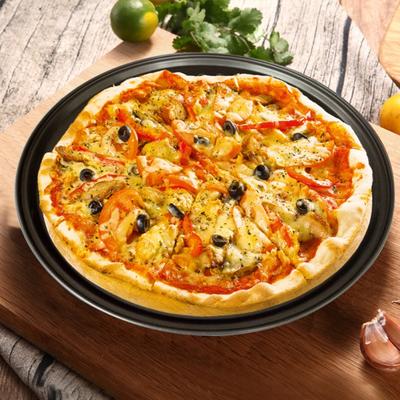 Pizzapanna med hål Kolstål Perforerad Non-stick Pizzabricka för Ugn Pizza Crisper Panna Bakform Bakverktyg