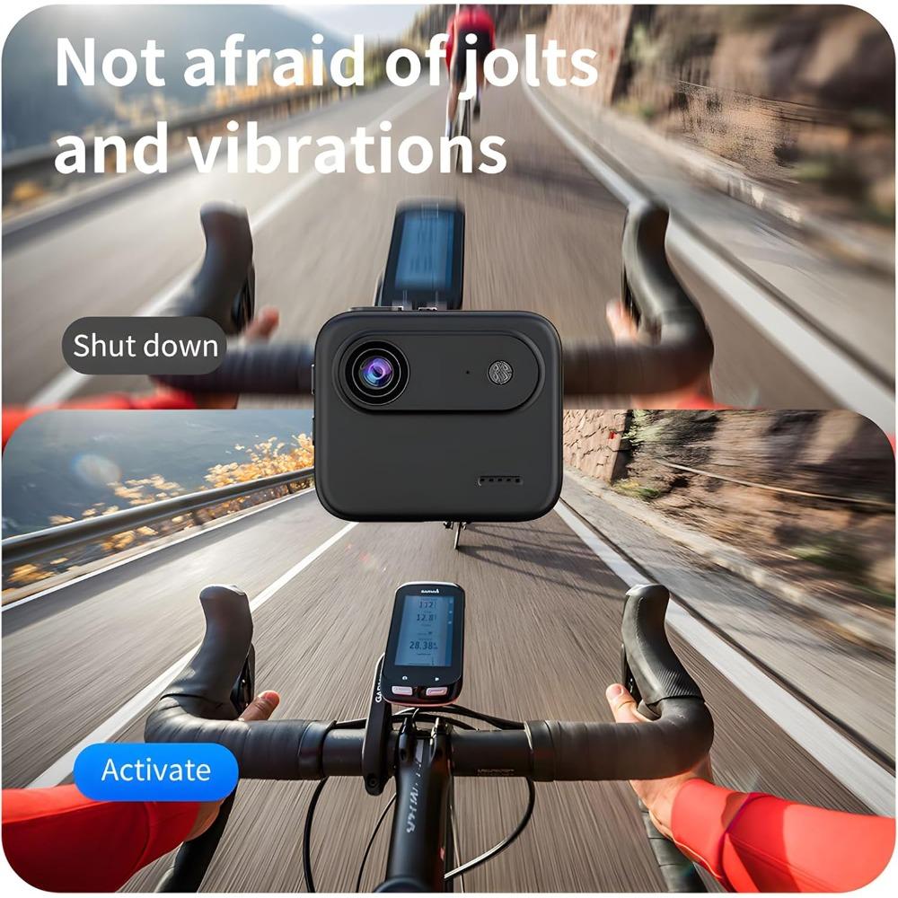 This mini action camera supports 4K ultra-high-definition recording, vlog recording, a flip screen, image stabilization, and a 143° wide-angle lens.