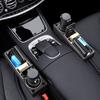 Universal Leather Car Interior Storage Solution For Adjacent Seat Includes Drink Support And Phone Pocket Works With Many Vehicles 30cm X 10cm X 6cm