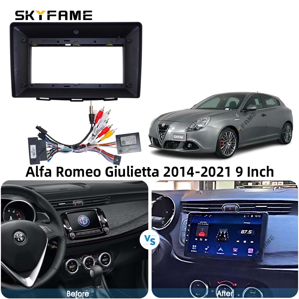 SKYFAME Car Frame Fascia Adapter Canbus Box Decoder Android Radio Dash Fitting Panel Kit For Alfa Romeo Giulietta 159 Mito 955
