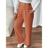 Pantaloni Eleganti da Donna a Vita Alta con Gamba Larga Comodi Casual o da Ufficio, Pantaloni dalla Vestibilità Rilassata