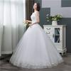 V-neck Wedding Dresses Simple Off White Sequined Wedding Gown