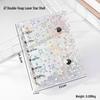Stylish Transparent PVC Notebook with Colorful Stars - Loose-Leaf Journal Cover (M5/A6/A7)