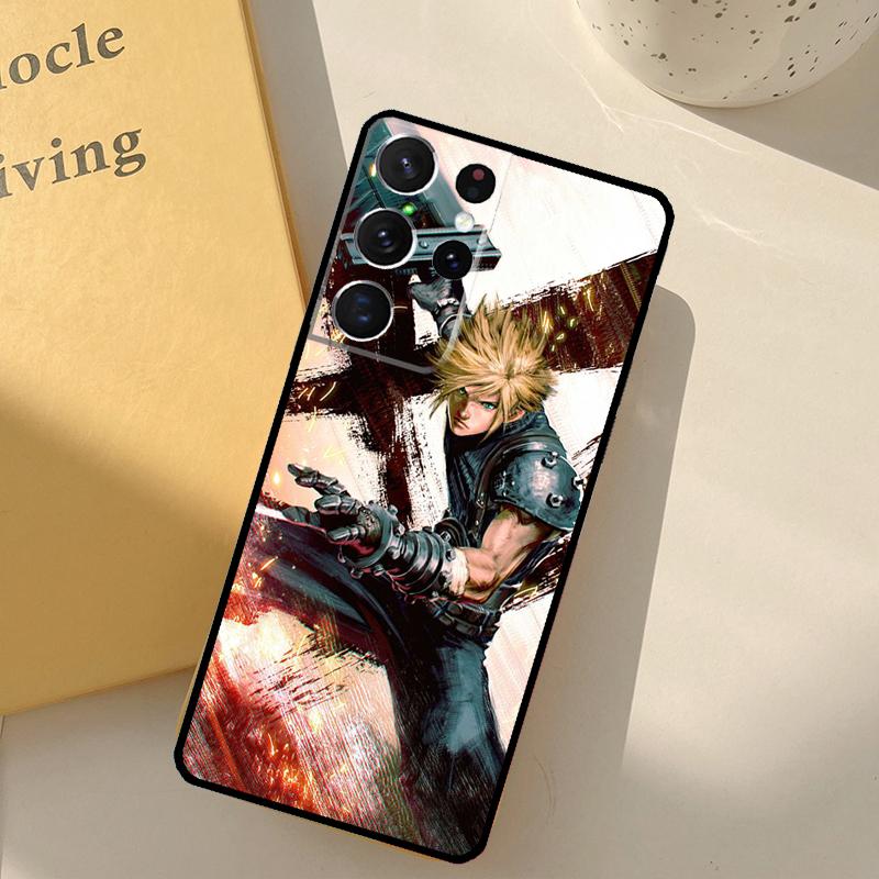 FINAL FANTASY Cloud Strife Back Case For Samsung Galaxy S23 S21 Ultra S20 FE S9 S10 S22 Plus Note 10 Plus S22 Ultra Coque