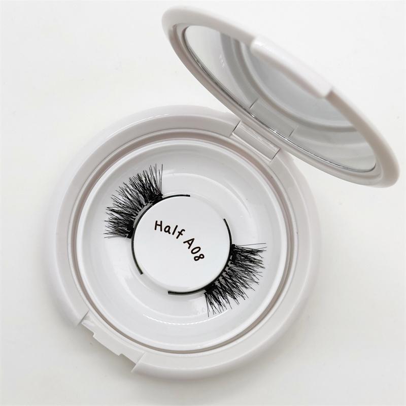 New No Glue No Eyeliner Handmade Synthetic Hair Cruelty-Free Reusable Half False Eyelashes Soft Band Quantum Magnetic