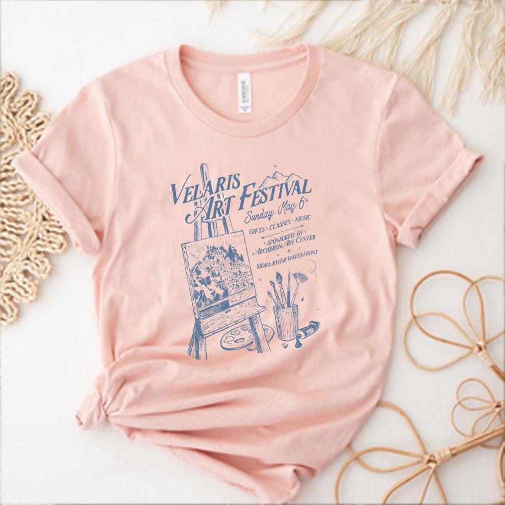 

Velaris Art Festival T-shirt ACOTAR Shirts Night Court Licensed SJM Merch Graphic Shirt Bookish Tee Unisex Aesthetic Clothes S