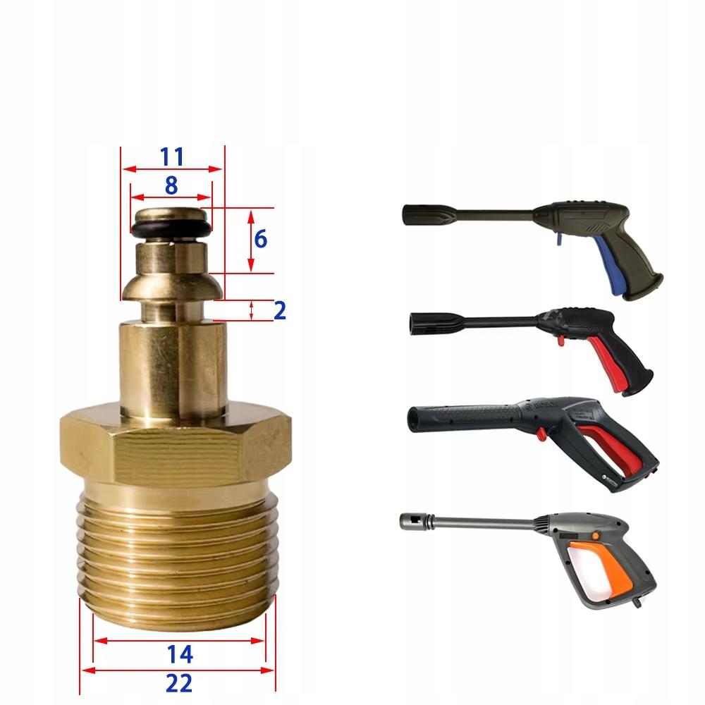 Adaptér M22 / Rychlospojka hadice Bosch / AR / Black&Decker