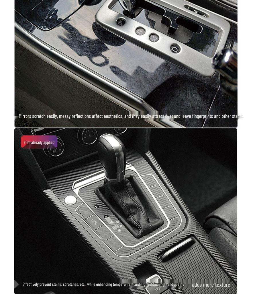 Carbon Fiber Anti-Kick Film for Tesla Model 3/Y (2021) Center Console Interior