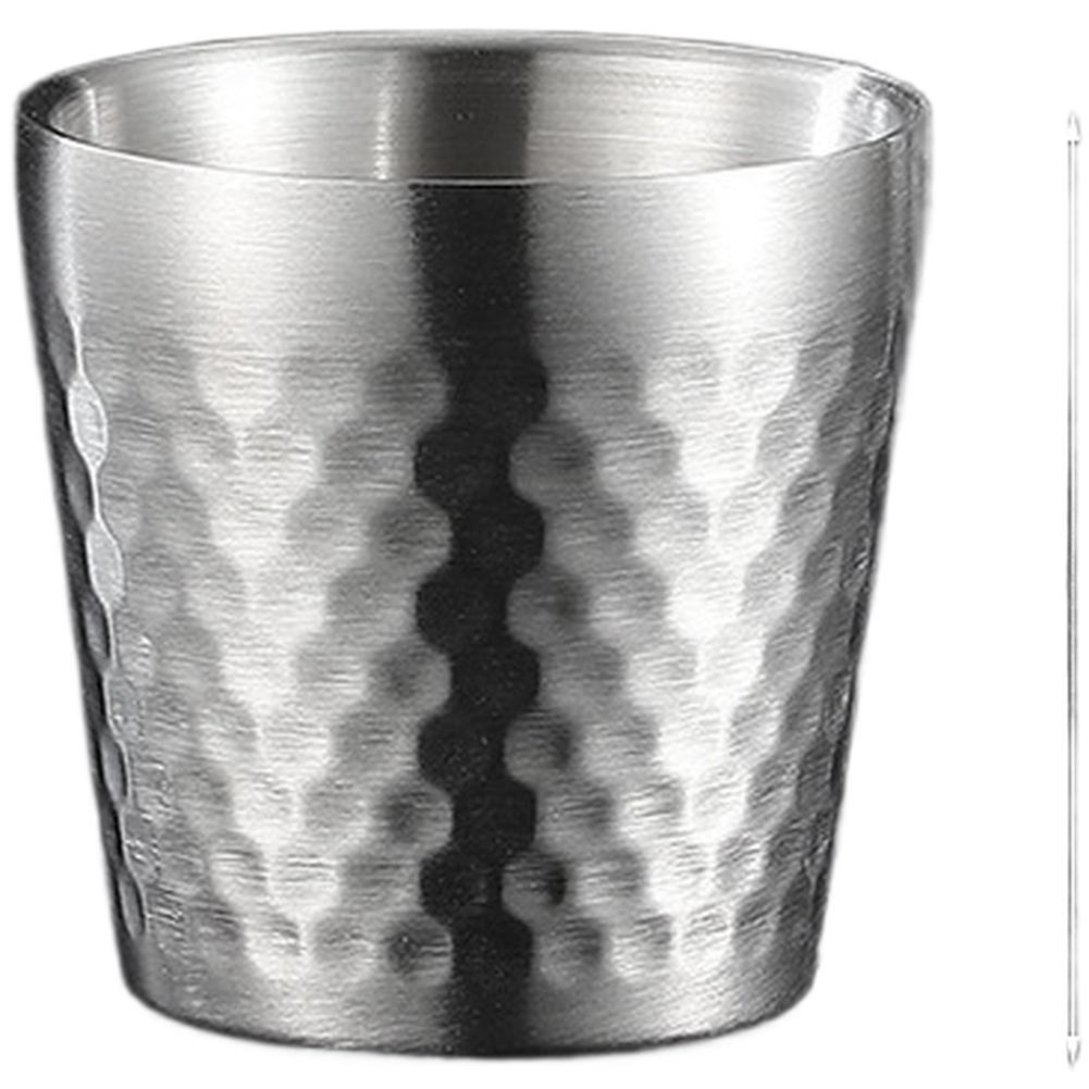 Dual Wall Tumbler Hammered Finish Cup Thickened Stainless Steel Mug Home Use Cup A