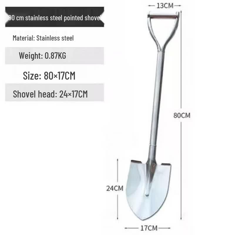 Heavy-Duty Stainless Steel Garden Shovel